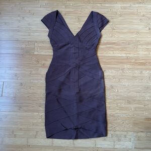 Herve Léger Cap Sleeve Dress